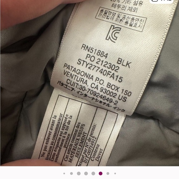 Patagonia Womens Bivy Black Jacket Medium Western Duck Down Insulated - Picture 9 of 12